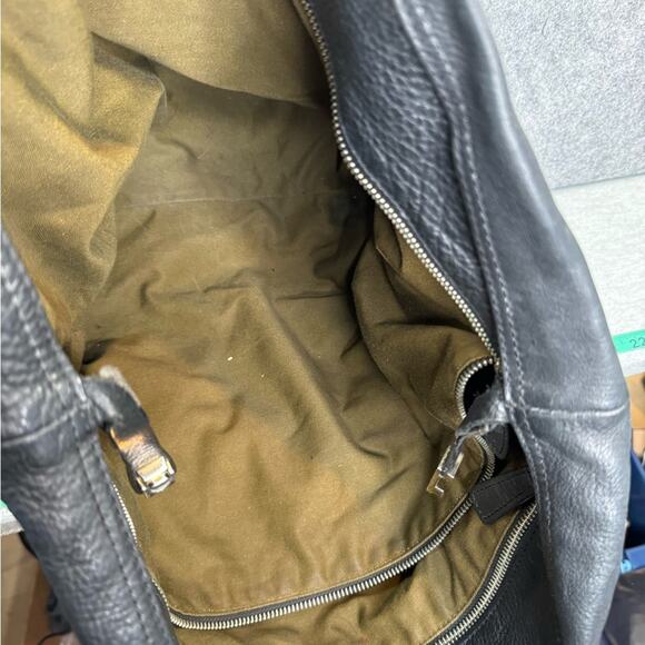 J. CREW Tote Marlowe Black Leather Shoulder Satchel Bag - Picture 9 of 11